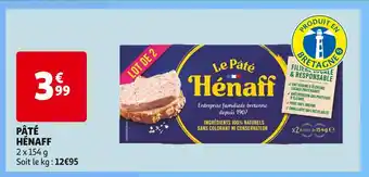 Auchan Supermarché HÉNAFF PÂTÉ offre