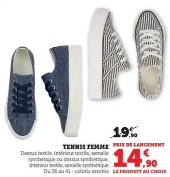 Super U Tennis femme offre