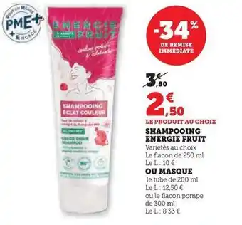 Hyper U Energie fruit - shampooing offre