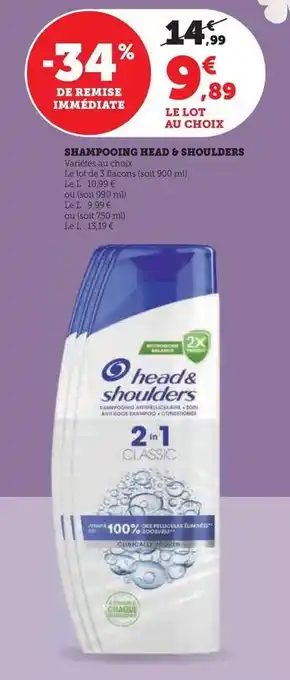 Hyper U Head & shoulders - shampooing offre