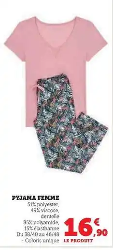Hyper U Pyjama femme offre
