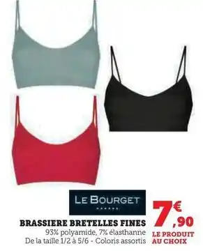 Hyper U Le bourget - brassiere bretelles fines offre