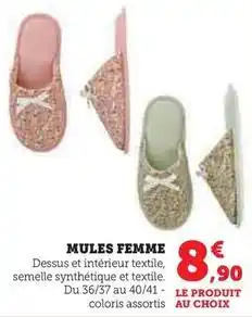Mules femme