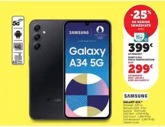 Hyper U Samsung - galaxy a34 offre