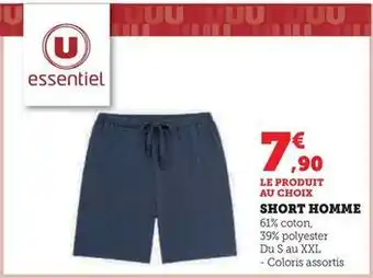 Hyper U U - short homme offre