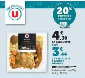 U Express U - couscous offre