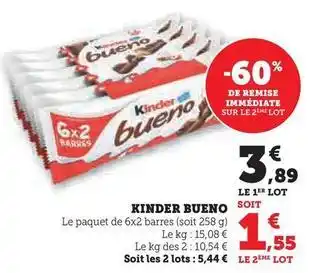 Hyper U Kinder - bueno offre