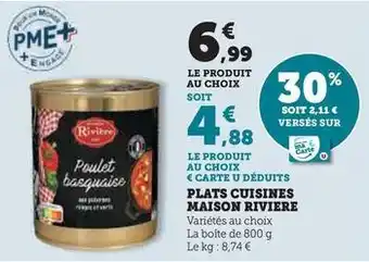 Hyper U Maison riviere - plats cuisines offre