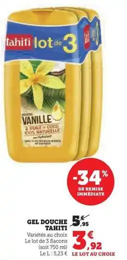U Express Tahiti - gel douche offre