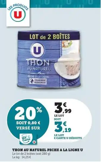 Hyper U U - thon au naturel peche a la ligne offre