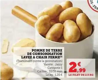 Hyper U Pomme de terre de consommation lavee a chair ferme offre