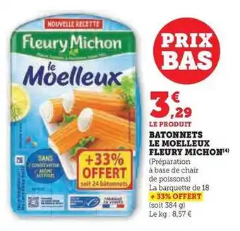 Hyper U Fleury michon - batonnets le moelleux offre
