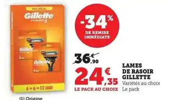 U Express Gillette - lames de rasoir offre