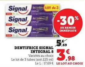 U Express Signal - dentifrice integral 8 offre