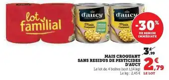 U Express D'aucy - mais croquant sans residus de pesticides offre