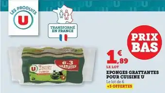 Hyper U U - eponges grattantes pour cuisine offre