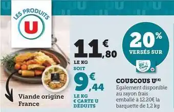 Hyper U U - couscous offre
