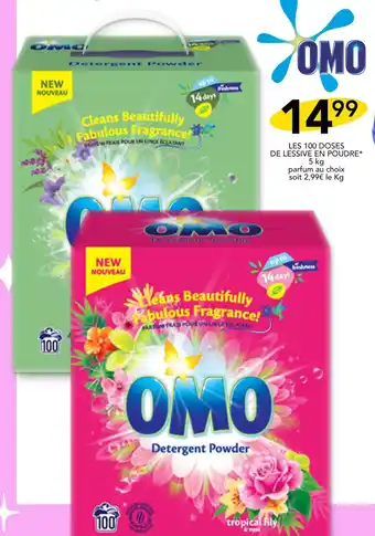 Stokomani OMO LES 100 DOSES DE LESSIVE EN POUDRE offre