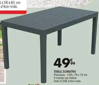 La Foir'Fouille TABLE SUMATRA offre