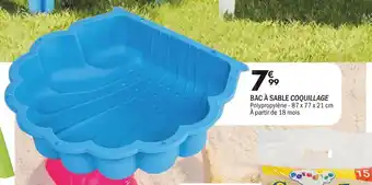 BAC Ă SABLE COQUILLAGE