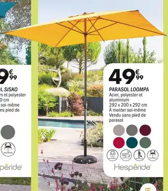 La Foir'Fouille Hespéride PARASOL LOOMPA offre