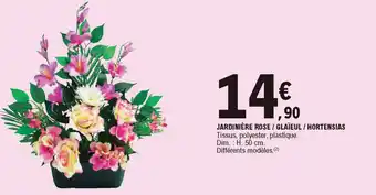 E.Leclerc Jardinière Rose/Glaïeul/Hortensias offre