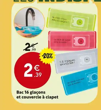 Maxi Bazar Bac 16 glaçons et couvercle à clapet offre