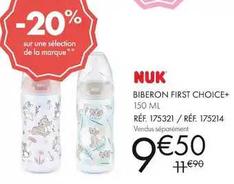 Aubert NUK BIBERON FIRST CHOICE+ offre