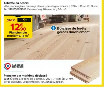 Castorama Plancher pin maritime déclassé offre