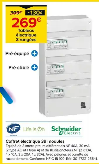Castorama Schneider electric Coffret électrique 39 modules offre