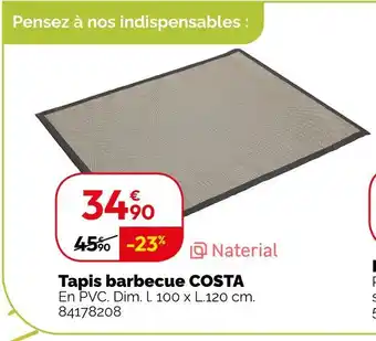 Weldom Naterial Tapis barbecue COSTA offre