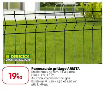 Weldom DIRICKX Panneau de grillage ARISTA offre