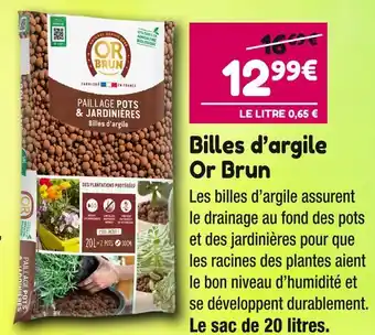 Point Vert Or Brun Billes d’argile offre