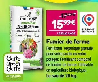 Point Vert Fumier de ferme offre