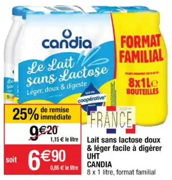 Cora x Carrefour Lait sans lactose doux & léger facile à digérer offre