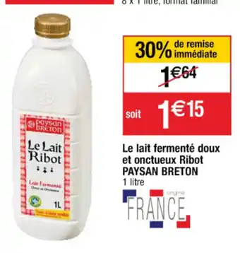 Cora x Carrefour Le lait fermente doux et onctueux Ribot offre