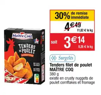 Cora x Carrefour Tenders filer de poulet offre