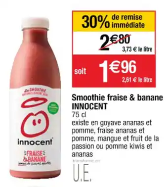 Cora x Carrefour Smoothie fraise & banane offre