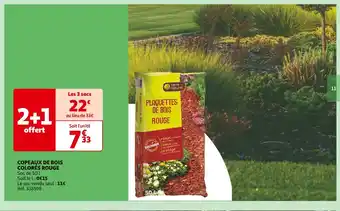 Auchan TERRE AU NATUREL COPEAUX DE BOIS COLORÉS ROUGE offre