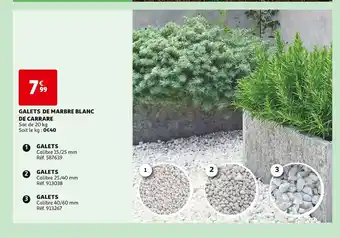 Auchan GALETS DE MARBRE BLANC DE CARRARE offre