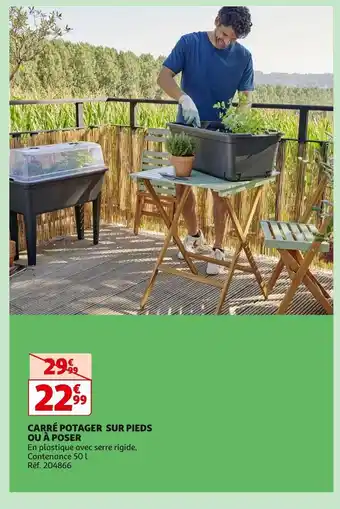 Auchan CARRÉ POTAGER SUR PIEDS OU À POSER offre