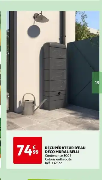 Auchan RÉCUPÉRATEUR D’EAU DÉCO MURAL BELLI offre