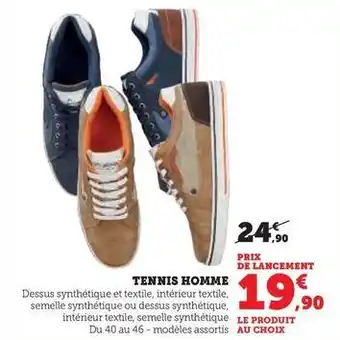 Super U Tennis homme offre