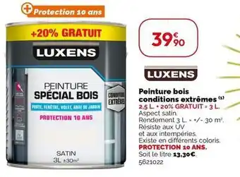 Weldom Luxens - peinture bois conditions extremes offre