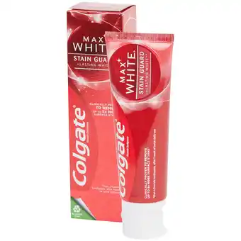 Action Colgate Dentifrice Colgate Max White Stain Guard offre