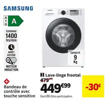 Conforama SAMSUNG LAVE-LINGE WW90TA046AH/EF offre