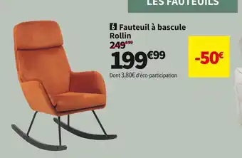 Conforama  FAUTEUIL A BASCULE ROLLIN offre