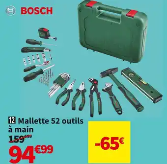 Conforama BOSCH MALLETTE 52 OUTILS À MAIN offre