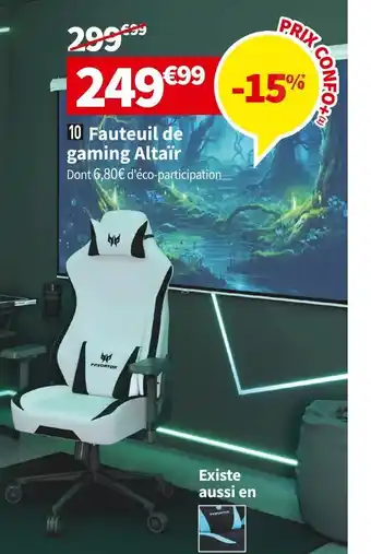 Conforama Fauteuil gaming bicolore PREDATOR ALTAÏR offre