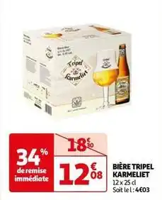 Auchan Karameliet - biere tripel offre